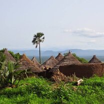 A village at the top of the mountain in Kedougou