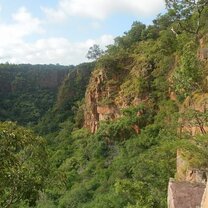 The cliffs outside Dindefelo village in Kedougou during our village trek