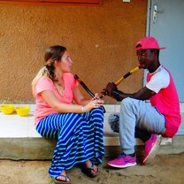 Natalie's flute lesson with her Independent Study Project (ISP) mentor
