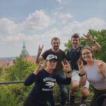 My fellow UNR students abroad (Go Pack!)