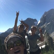 This is one of my favorite photos! This was taken at the top of the mountain we were hiking that day in Washington. North Cascades is the prettiest place!