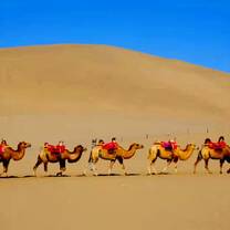 The Sand dunes of Dunhuang, Gansu province 