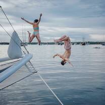Graduation back flip 