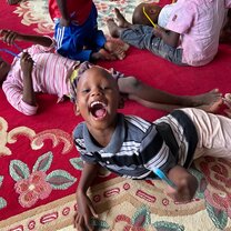 Brushing teeth in the orphanage