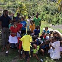 Doing a garden visit with elementary school kids