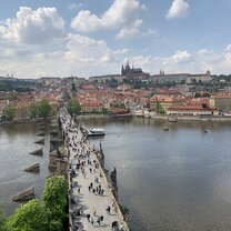 View from the tower on Charles Bridge