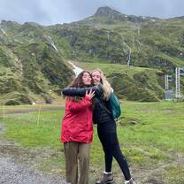 Kate and I after going up a mountain in Austria. 
