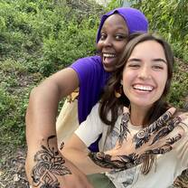 Henna with Mwana after our last education volunteer day!