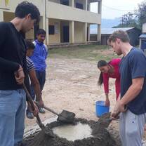 Mixing Cement the Nepali Way