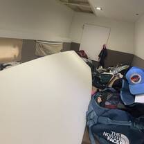 ceiling fell and left there 