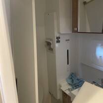 bathroom door fell