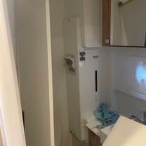 bathroom door fell