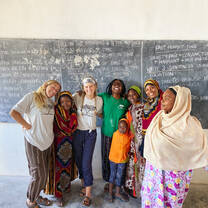 With my students and fellow volunteer teachers