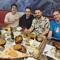 Some of the new hires enjoying dinner after training!