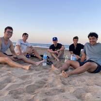 Hanging on the beach after class!