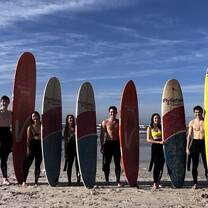 After a fun morning at surfing in Muizenberg!