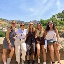 Roommates enjoying the Alhambra Palace in Granada