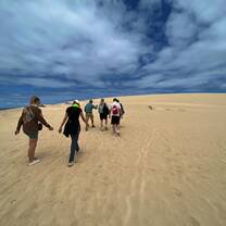 Scaling the dunes in Corralejo National Park