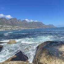 view of twelve apostles mountain from maiden's cove