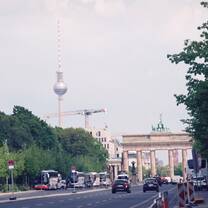 The Brandenburg Gate with the Tv Tower in the background