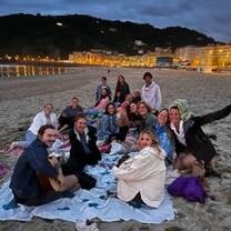 Regular beach hangs with strangers turned bffs