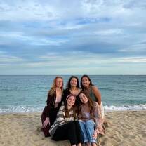 Friends at the Barceloneta beach!