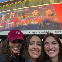 Friends and I at the FC Barcelona game!