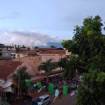 A view from our hotel in Moshi during our 2-week trip to Tanzania