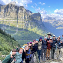Gap year students in glacier national park