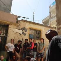 Visiting one of the refugees camps in Hebron 