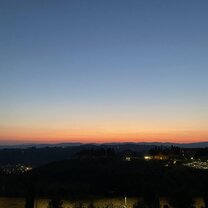 sunset over the hills