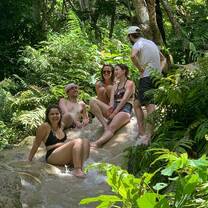 Getting to know each other up a waterfall