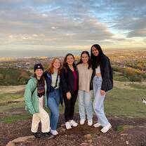 Some friends and I at Arthur's Seat in Edinburgh, Scotland. (This trip was included with Verto) 