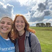 My roommate and I visiting Stonehenge! (This trip was included with Verto)