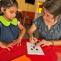 Volunteering at the preschool