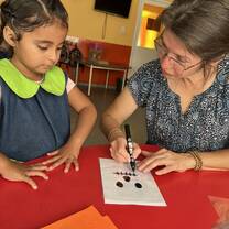 Volunteering at the preschool