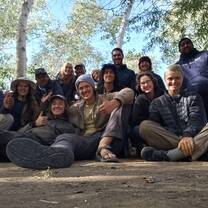 The group in Mexico after learning about banding birds and the conservation of the Colorado river delta