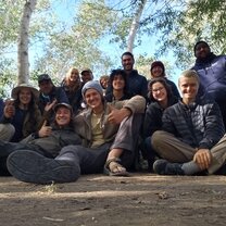 The group in Mexico after learning about banding birds and the conservation of the Colorado river delta