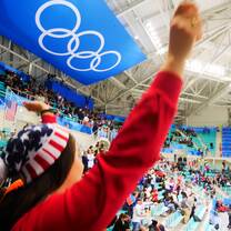 Cheering at Olympics 