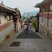 View from Bukchon Hanok village in Seoul