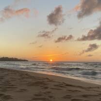 The sunset at Playa Grande 