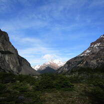 The mountains near Lago Verde in Patagonia
