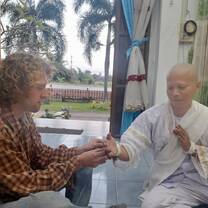 Wishing my friend luck as he joins the monkhood