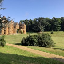 Having a walk on the grounds behind the Abbey