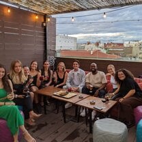Rooftop bar with CIEE orientation group 