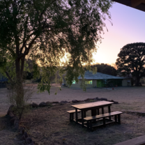 Camp in the evening