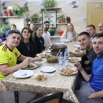 Surrounded by friends and family