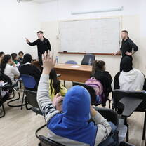 Teaching english to the local students 