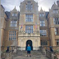 Myself in front of the Wroxton College 