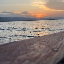 Sunset at lake Volta